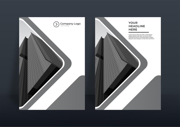 Plantilla de diseño de portada de libro corporativo o fondo de plantilla de volante para diseño de negocios. Plantilla moderna de perfil de empresa en tamaño a4