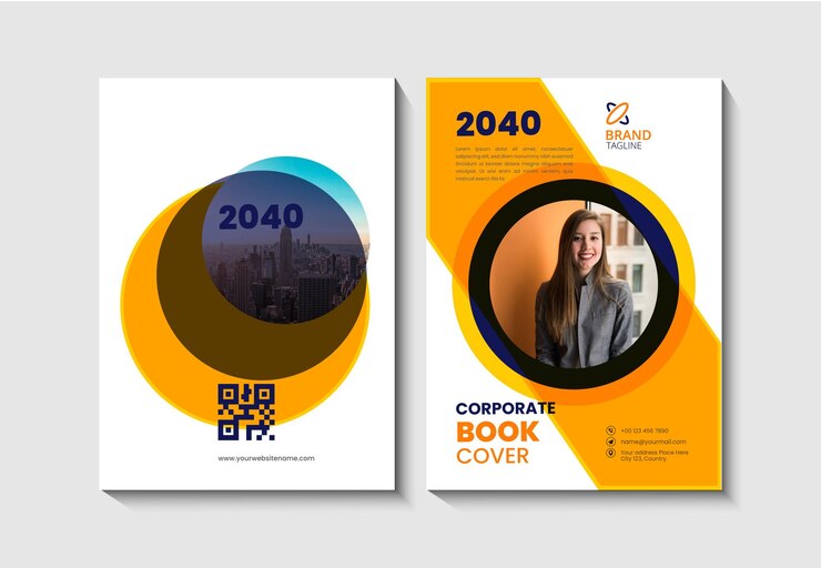Plantilla de diseño de portada de libro corporativo