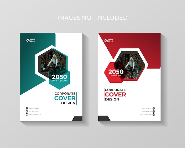 Plantilla de diseño de portada de libro Crative en diseño de plantilla a4