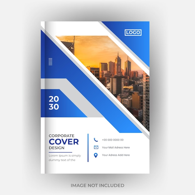 Plantilla de diseño de portada de libro de folleto de negocios corporativos