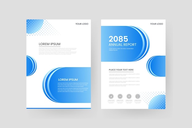 Plantilla de diseño de portada de libro y folleto
