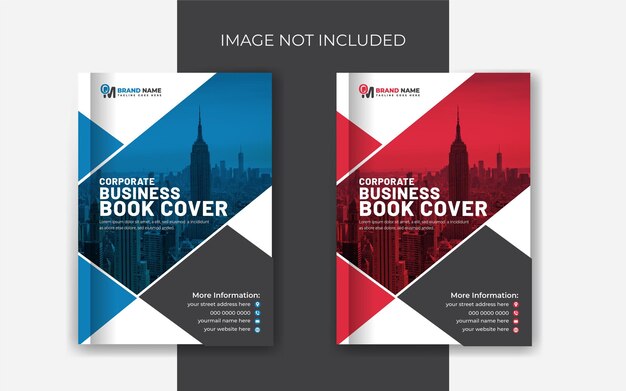 plantilla de diseño de portada de libro de negocios en a4 con vector