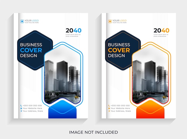 Plantilla de diseño de portada de libro de negocios creativo moderno