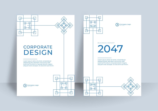 Plantilla de diseño de portada de libro de negocios de fondo abstracto corporativo.