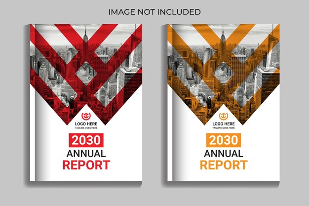 Plantilla de diseño de portada de libro de negocios de informe anual corporativo