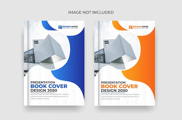 Plantilla de diseño de portada de libro y portada de folleto de perfil de empresa comercial con Vector Premium