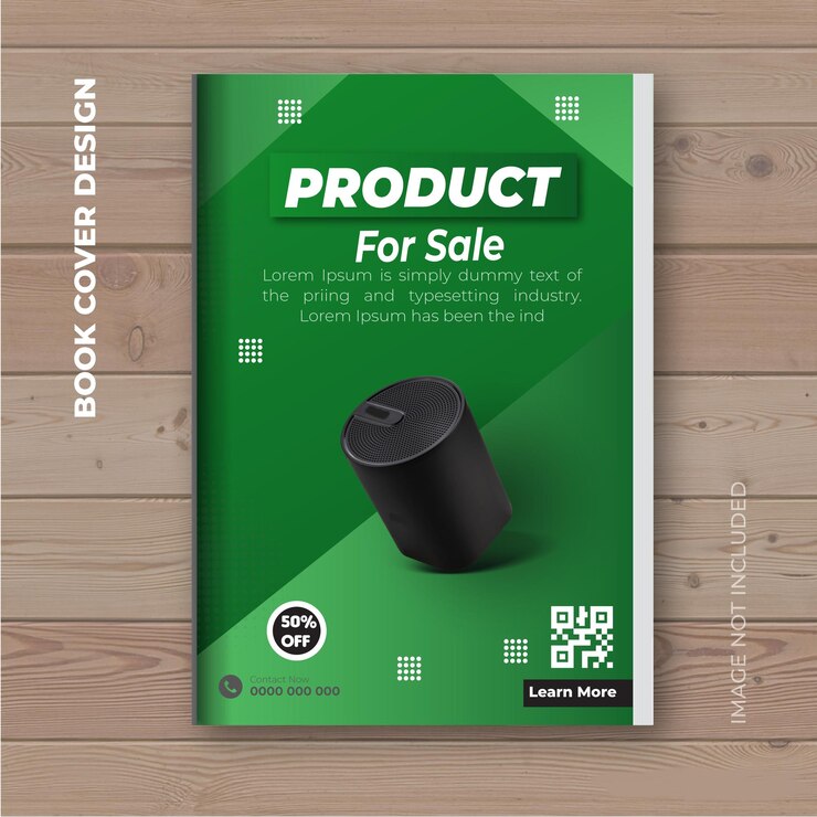 plantilla de diseño de la portada del libro de productos