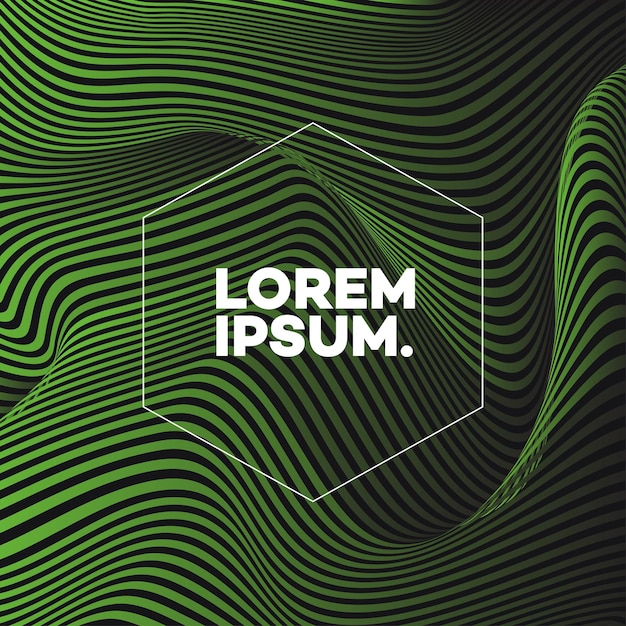 Plantilla de diseño de portada con líneas abstractas color verde moderno estilo degradado para decoración libro folleto revista catálogo cartel folleto presentación etc Ilustración vectorial