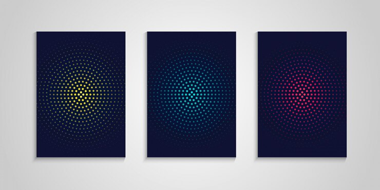 Vector plantilla de diseño de portada mínima con círculos abstractos