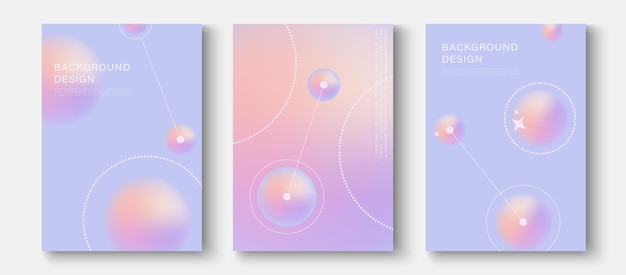 plantilla de diseño de portada minimalista de lila con bolas 3D cartel de fondo vectorial volante