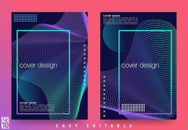 Vector plantilla de diseño de portada moderna con diseño elegante abstracto