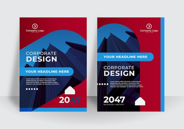 Plantilla de diseño de portada moderna. Informe anual corporativo o plantilla de diseño de libro