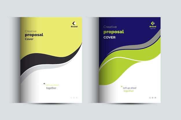 Plantilla de diseño de portada de propuesta comercial creativa adecuada para proyectos multipropósito