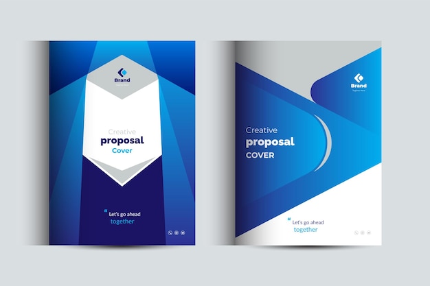Plantilla de diseño de portada de propuesta comercial creativa adecuada para proyectos multipropósito