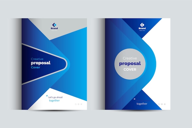 Plantilla de diseño de portada de propuesta comercial creativa adecuada para proyectos multipropósito