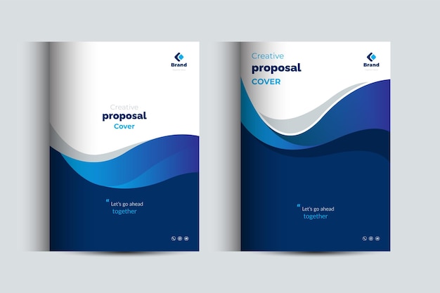 Plantilla de diseño de portada de propuesta comercial creativa adecuada para proyectos multipropósito