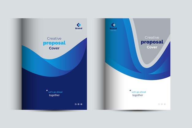 Plantilla de diseño de portada de propuesta comercial creativa adecuada para proyectos multipropósito