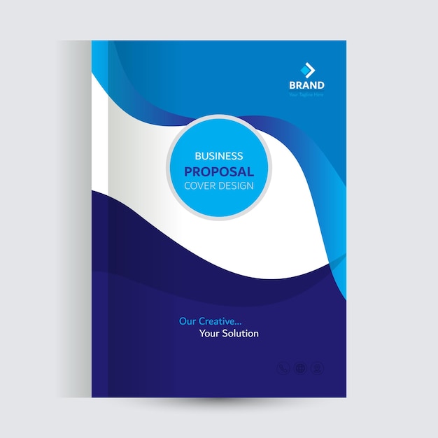 plantilla de diseño de portada de la propuesta empresarial
