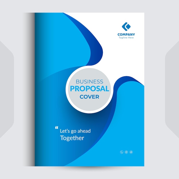 plantilla de diseño de la portada de la propuesta empresarial