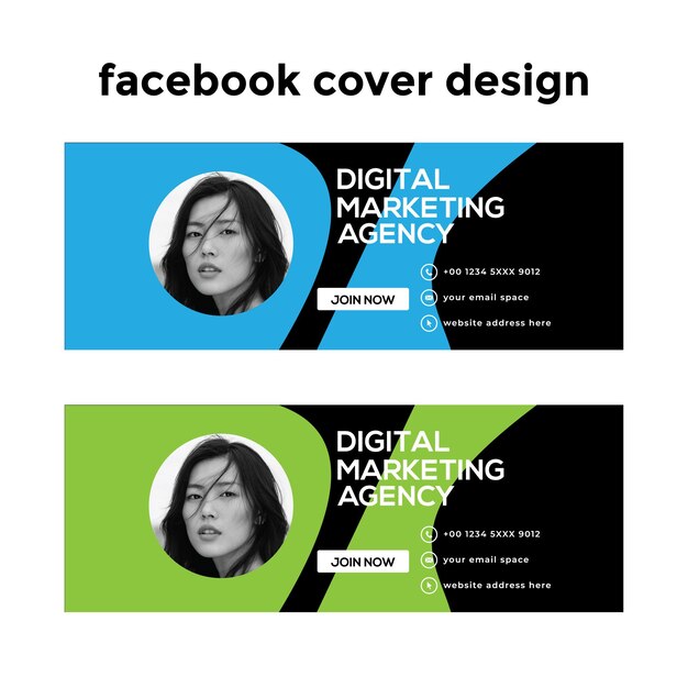 plantilla de diseño de portada de las redes sociales