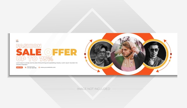 Plantilla de diseño de portada de venta de moda de banner de LinkedIn
