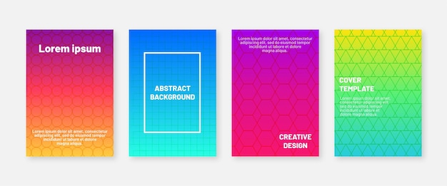 Plantilla de diseño de portadas modernas abstractas