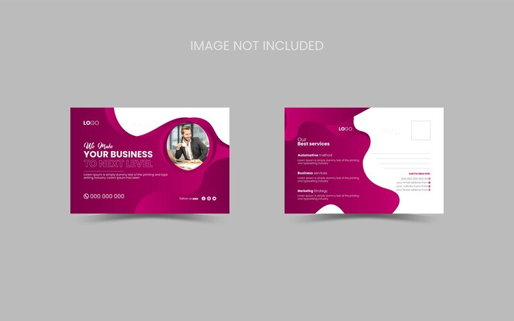 Plantilla de diseño de postal de negocios corporativos modernos de vector