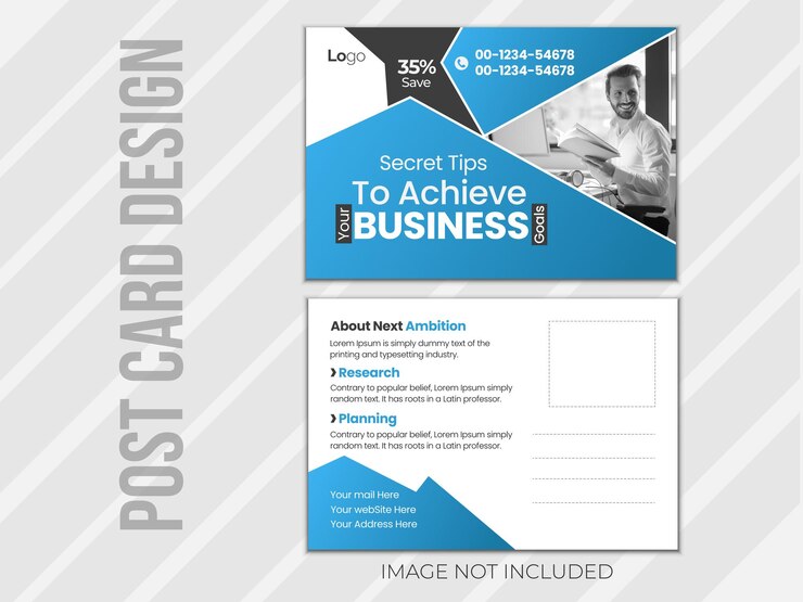 Plantilla de diseño de postal de negocios corporativos