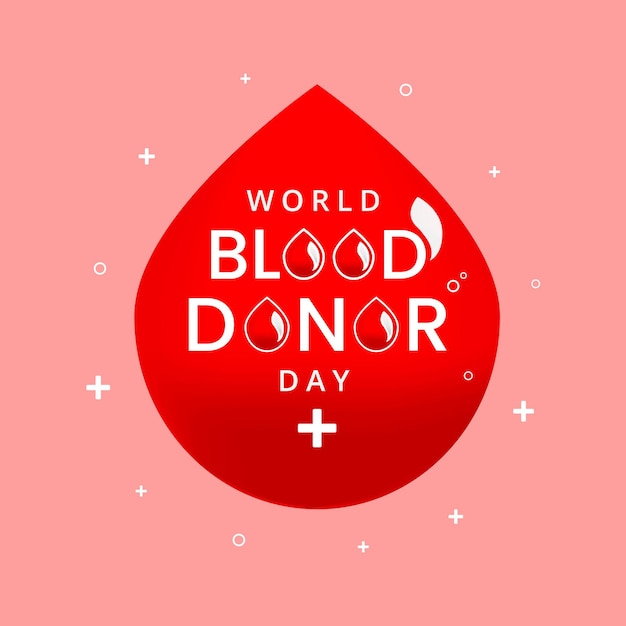 Plantilla de diseño de póster del día mundial del donante de sangre