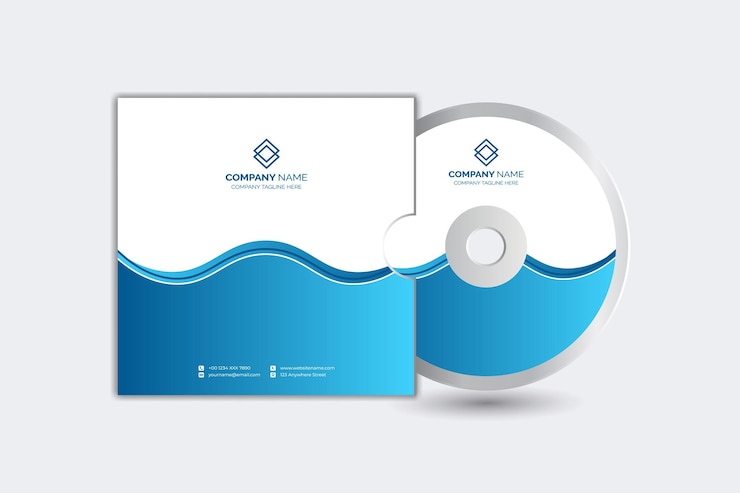 Vector plantilla de diseño de presentación de portada de cd profesional