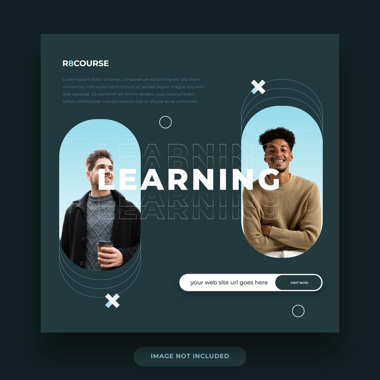 Plantilla de diseño de publicación de instagram para cursos y educación en línea
