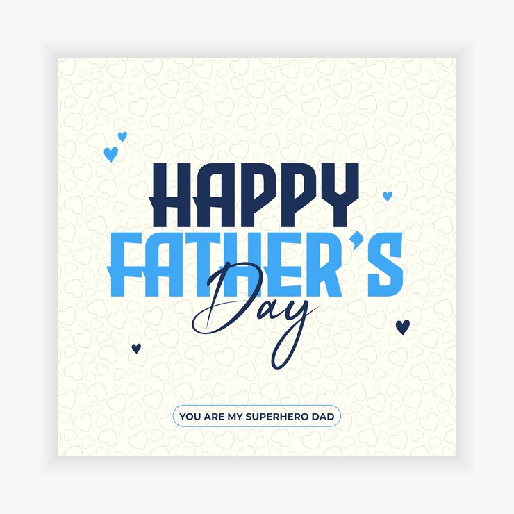 Plantilla de diseño de publicación de redes sociales del día del padre feliz