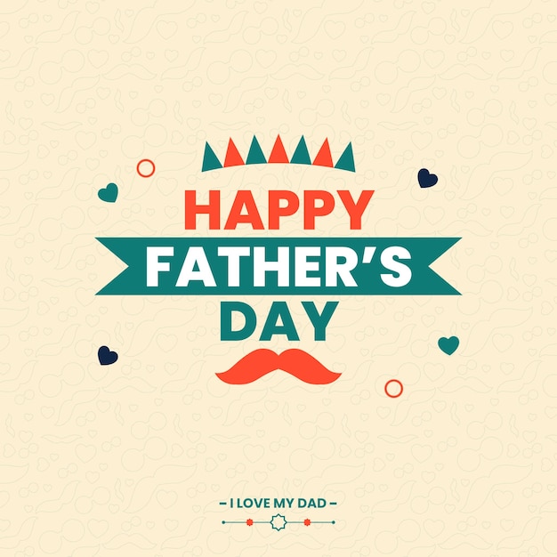 Plantilla de diseño de publicación de redes sociales del día del padre feliz