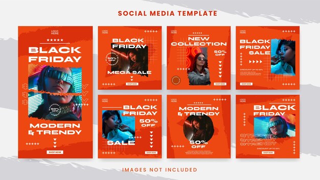 Plantilla de diseño de publicación de redes sociales de moda urbana