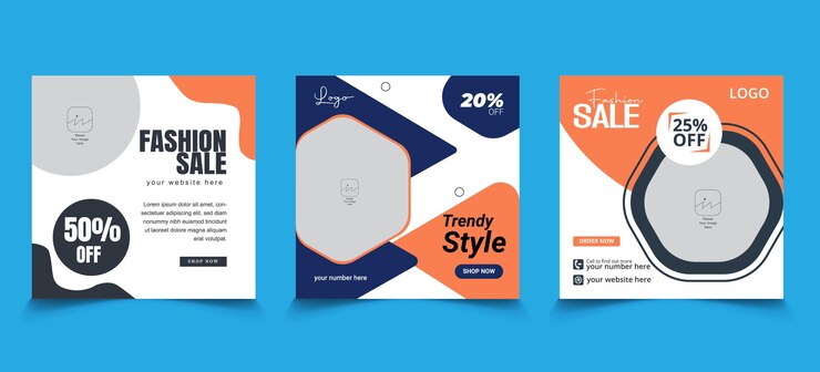 Plantilla de diseño de publicación de redes sociales de venta de moda