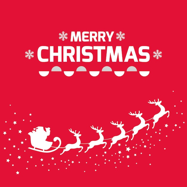 Plantilla de diseño de publicación de redes sociales de venta de navidad con santa claus y renos