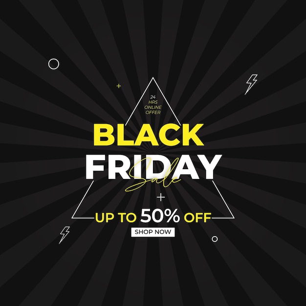 Plantilla de diseño de publicación de redes sociales de venta de viernes negro
