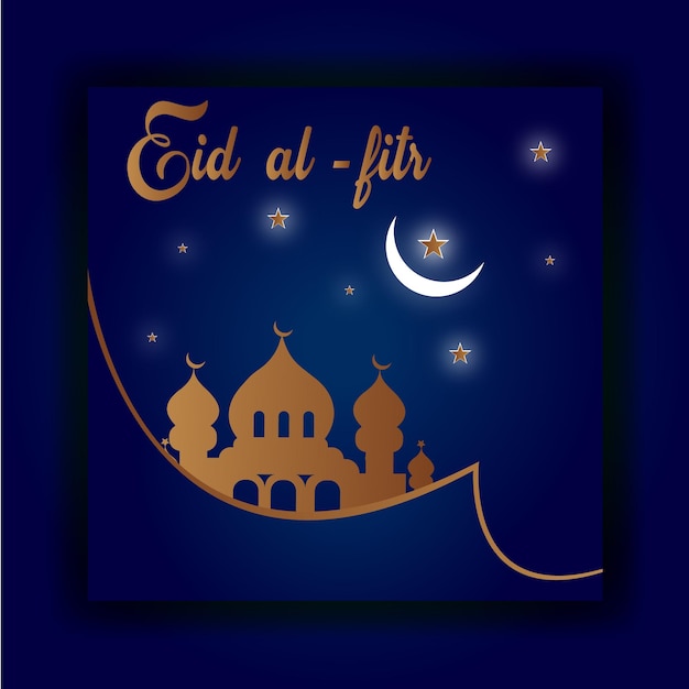 Vector plantilla de diseño de publicaciones de instagram de eid alfitr