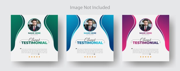 Esta plantilla de diseño de publicaciones en redes sociales para comentarios de clientes o testimonios de clientes