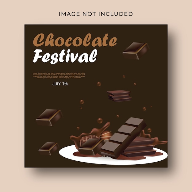 plantilla de diseño de publicaciones en las redes sociales del Día Mundial del Chocolate