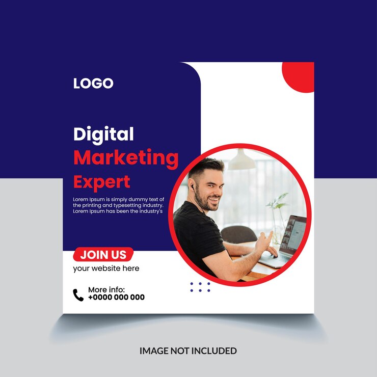 plantilla de diseño de publicaciones de redes sociales de marketing digital instagram