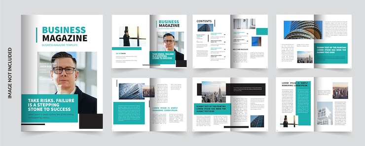 Plantilla de diseño de revista de negocios diseño de plantilla de diseño de revista