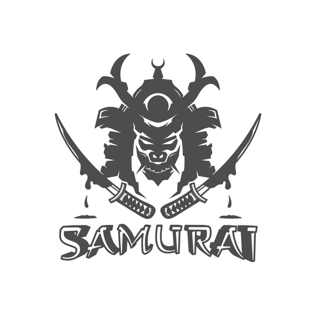 Plantilla de diseño samurái