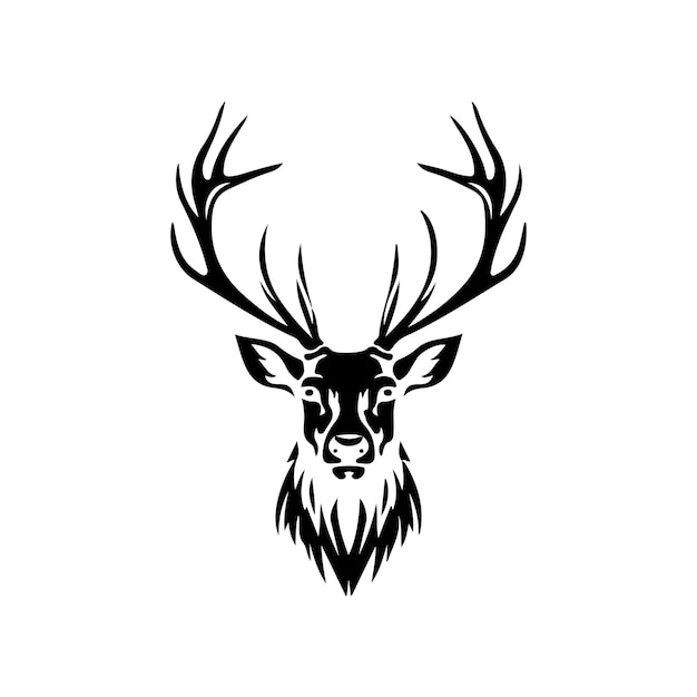 plantilla de diseño de silueta del logotipo del vector de ciervos