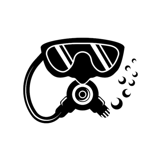 Vector plantilla de diseño de símbolo de icono de gafas de buceo