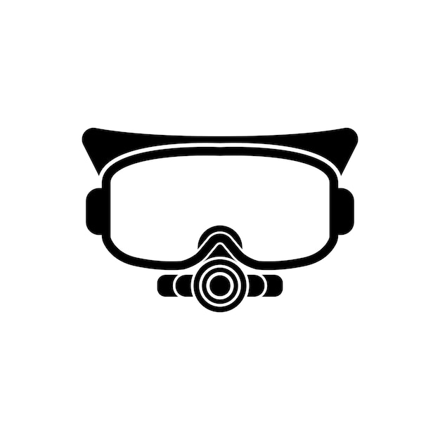 Plantilla de diseño de símbolo de icono de gafas de buceo