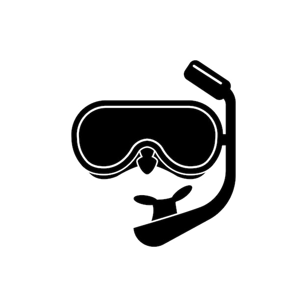 Vector plantilla de diseño de símbolo de icono de gafas de buceo