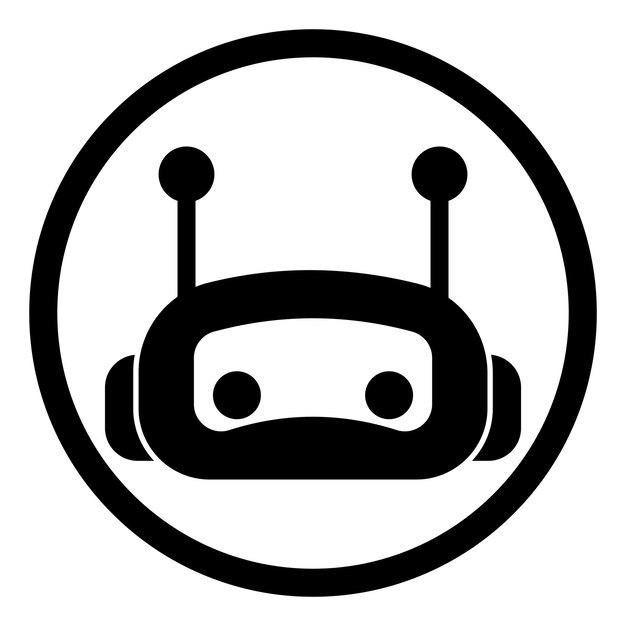 Plantilla de diseño de símbolo de logotipo de icono de robot