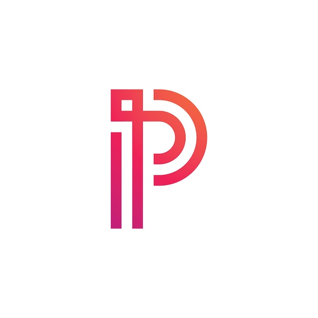 Plantilla de diseño de símbolo de logotipo de letra P