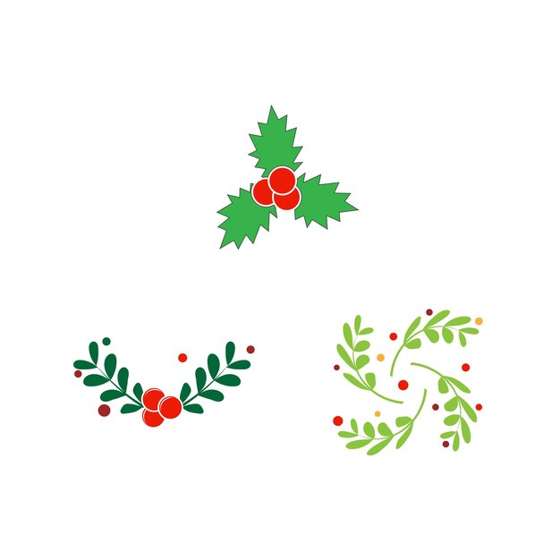 plantilla y diseño de símbolos vectoriales del logotipo navideño